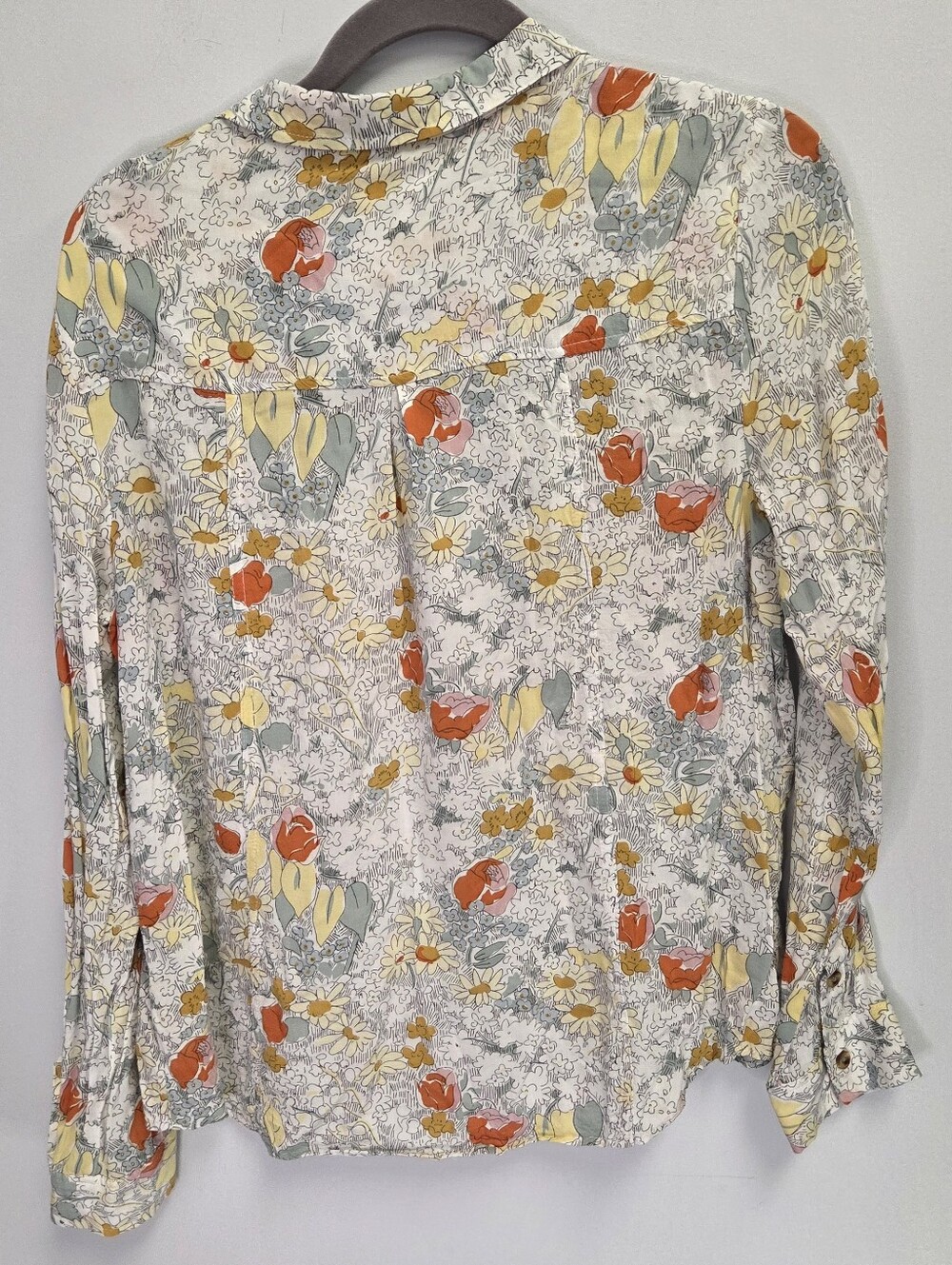Anthropologie 12 of 52 Conversations Limited Edition Floral Button Shirt Size 12 - Picture 6 of 8